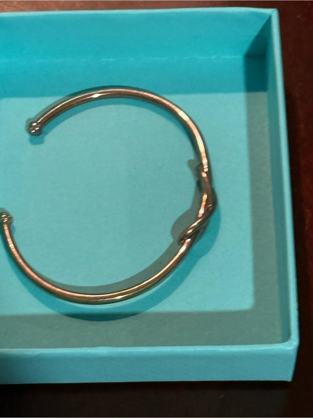 Tiffany & Co. Women’s Polished Silver Knot Open Cuff